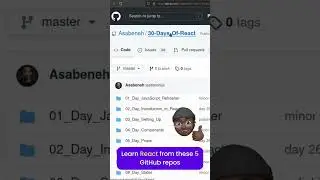 Master React with these GitHub repos #shorts #devshorts