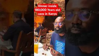 Dinner inside 180,000 years old ancient cave in Kenya #shorts #youtubeshorts