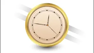 Create A realistic watch in Adobe Illustrator | Gold Luxury Classic Clock Design In Illustrator