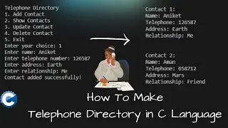 Telephone directory in c language || C language project