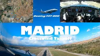 BOEING 737 TAKEOFF FROM MADRID-BARAJAS IN 4K