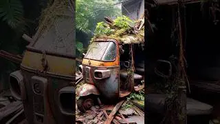 mini blog explored abandoned auto rickshaw
