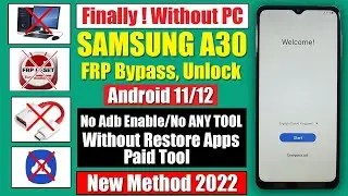 Samsung A30 Frp Bypass Android 11  SMA305F Google Account Bypass  Without Pc