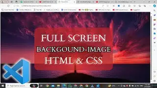 How To Add Background Image In HTML & CSS |  Visual Studio Code
