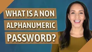 What is a non alphanumeric password?