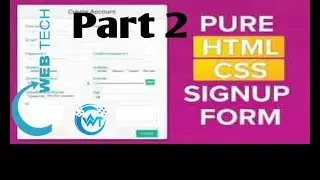 How to Create a Registration Form in HTML and CSS | How to Make Registration in HTML and CSS /Part2