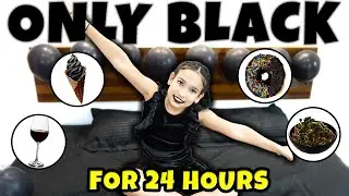 Using Only Black Colour For 24 Hours || Black Only Challenge || 