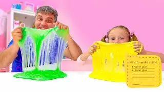 Nastya slime okulunda slime yapmayı öğreniyor - Çocuklar için video serisi