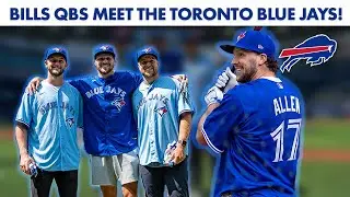 Josh Allen And Buffalo Bills Quarterbacks Take Batting Practice With The Toronto Blue Jays!
