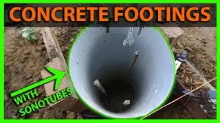 How to Pour Concrete Footings With Piers Using Sonotubes