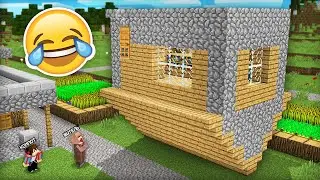 Я ЗАТРОЛЛИЛ ЖИТЕЛЯ ПЕРЕВЁРНУТЫМ ДОМОМ В МАЙНКРАФТ | Компот Minecraft