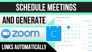 How to schedule meetings and generate ZOOM links AUTOMATICALLY!