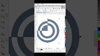 3D circle logo design in Coreldraw  #coreldraw #logo