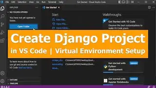 How to create a Django project in visual studio code, Virtual Environment, Home Page #1