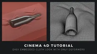 Cinema 4D Tutorial: Easy Embedded Cloth Look with Only Deformers