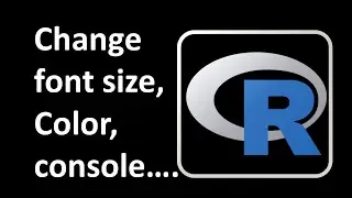 How to change font size, font color or console color in R / R studio
