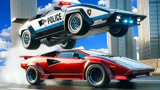 The NEW Lamborghini Countach Mod is the BEST Police Car in BeamNG Drive!