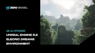 Unreal Engine 5.2 Electric Dreams Environment 4K on RTX3090