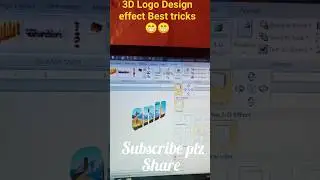 3D text Logo Design in Ms word #msword #shorts #viral #trending #logo #youtubeshorts #3d