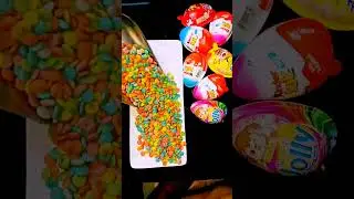 ASMR SATISFYING MIX SURPRISE EGGS PLATTER | SOUND COLOURFUL NIPS CHOCOLATE FILLING #shorts #viral