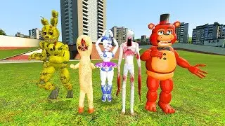 АНИМАТРОНИКИ И SCP ГОНЯЮТСЯ ЗА НАМИ FNAF SANDBOX ► Garrys Mod