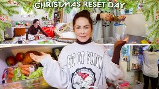 Christmas Reset Day Part 2 | FRIDGE STOCK & CLEAR OUT, MEAL PREP, WRAPPING PRESENTS &MINI OCADO HAUL