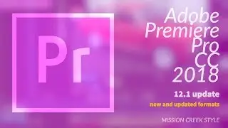 Premiere Pro CC 2018 New Features: Formats