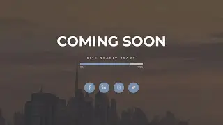 Animated Coming Soon Page Using Only HTML & CSS