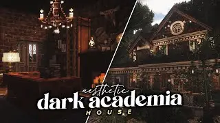 * ˚ Dark Academia House Tour🖤┊Aesthetic Minecraft with Cocricot Miniaturia Mods