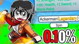 Spending $50,000 Robux To Get 0.1% ACKERMAN Clan and becoming Mikasa - Aot Roblox