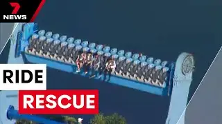 Dramatic rescue of 13 passengers trapped on Gold Coast Seaworld ride | 7NEWS