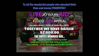 LIVE stream AID FLOOD 2022 APPEAL Raffle winners