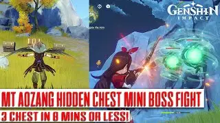 Genshin Impact Guide Mt Aozang Hidden Secret Loot Chest Boss Fight Challenge Location - ATBN