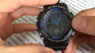 Инструкция по настройке часов Casio G-SHOCK GA-100-1A2ER - видео G-SHOCK