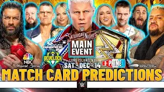 WWE Saturday Night's Main Event 2024 - Match Card Predictions | Bevelock