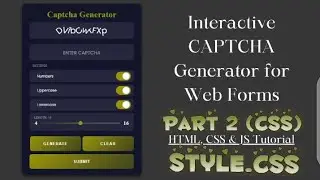 Captcha Generator Part 2 (CSS)