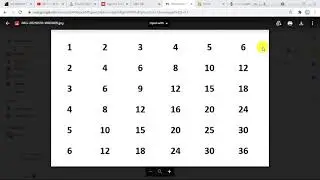 C++ program to generate a 6x6 multiplication table