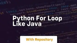 python for loop like java