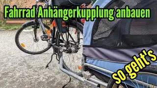 Anhängerkupplung für Fahrrad montieren Fahhrad universal Anhängerkupplung anbauen