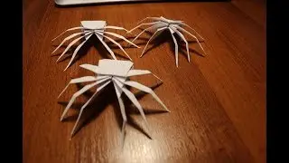 Паук попрыгун. Как сделать паука из бумаги. Паук прыгает. | spider out of paper origami