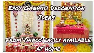 Ganpati Decoration 2024 | Ganpati Decoration Ideas at home 2024 /Easy Ganpati Bappa Decoration Ideas