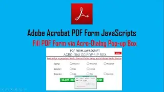 PDF Form JavaScript to fill Radio Buttons via Acro Dialog Radio Buttons