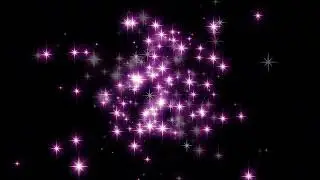 purple flashing star particle