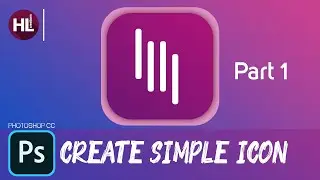 Create Simple app icon in PHOTOSHOP | Beginner Tutorial |