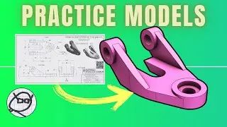 2D Drawing to 3D CAD - PRACTICE MODEL- Exercises for Onshape, SolidWorks - GATE HINGE