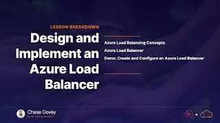 Section Introduction   Designed and implement Azure load Balancer