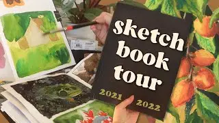 My first finished sketchbook EVER! ✿ 2021-2022 gouache sketchbook tour