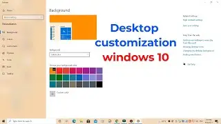 Desktop customization windows 10