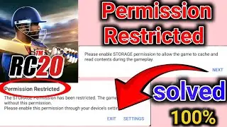 permission restricted problem solved with google paly game | real cricket 20