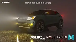 How to Model a CAR in Maya | Maya car modelling Tutorial | 3d car modeling in Maya | Pixench